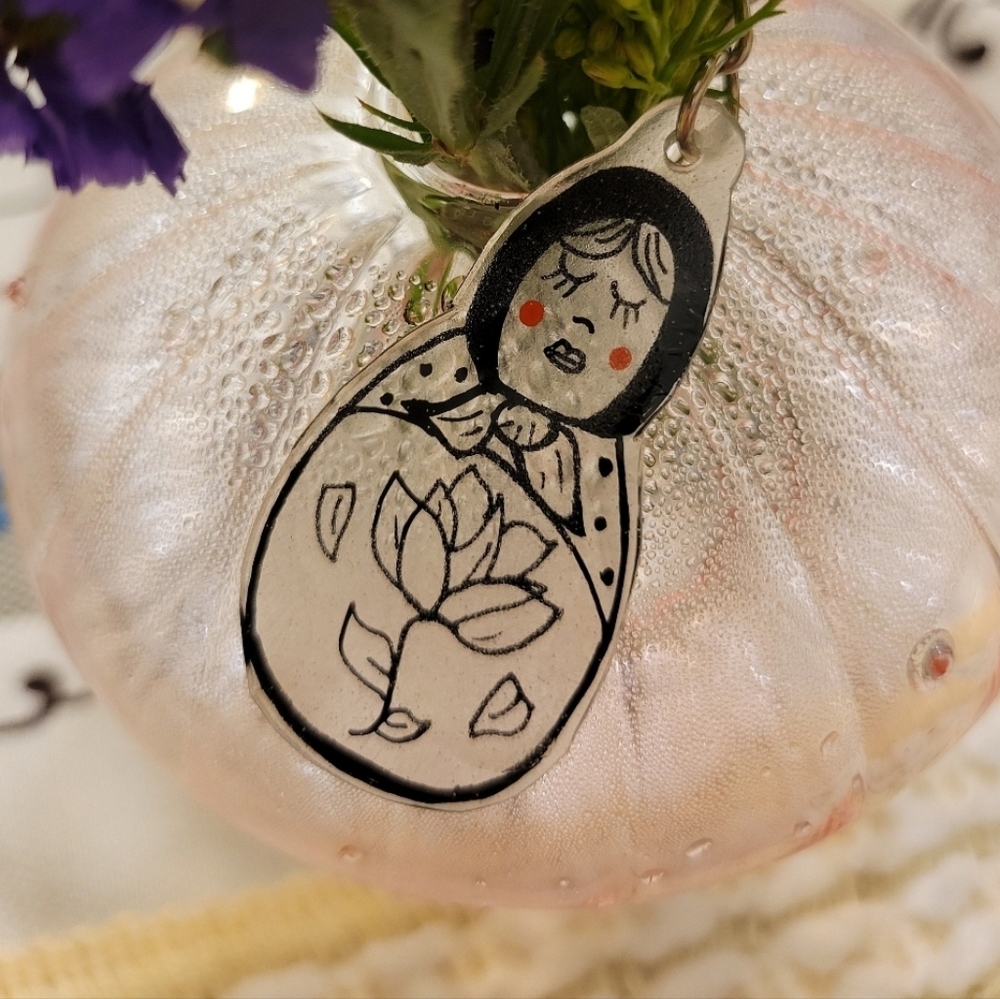 Handmade Russian Doll Keychain